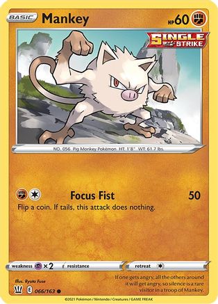 Mankey 066 - Reverse Holofoil Battle Styles
