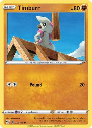Timburr 073/163 - Reverse Holofoil Battle Styles