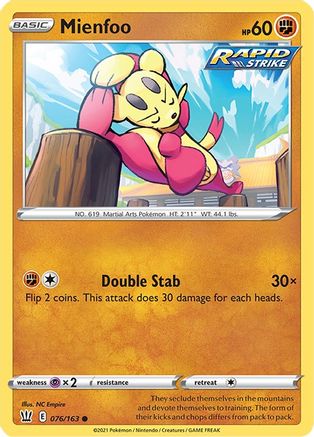 Mienfoo 076/163 Battle Styles