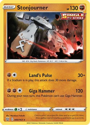 Stonjourner 084/163 - Reverse Holofoil Battle Styles