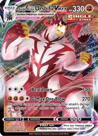 Single Strike Urshifu VMAX 086/163 - Holofoil Battle Styles