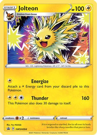 Jolteon SWSH094  - Holofoil SWSH Sword & Shield Promo Cards