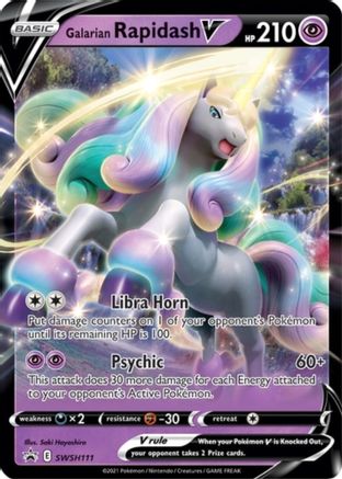 Galarian Rapidash V SWSH111  - Holofoil SWSH Sword & Shield Promo Cards