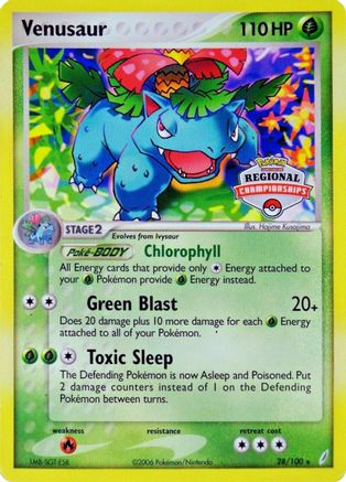 Venusaur (Regional Championships) 028/100  League & Championship Cards