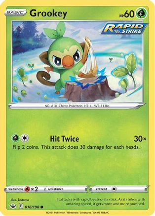 Grookey 016/198 - Reverse Holofoil Chilling Reign