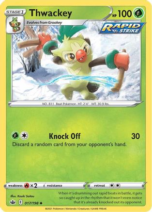 Thwackey 017/198 - Reverse Holofoil Chilling Reign