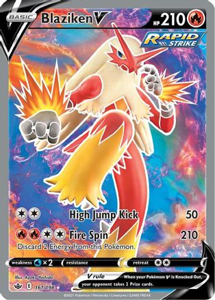 Blaziken V (Full Art) 161/198 - Holofoil Chilling Reign