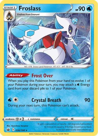 Froslass 036/198 - Reverse Holofoil Chilling Reign