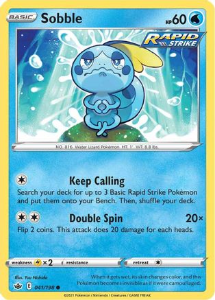 Sobble 041/198 - Reverse Holofoil Chilling Reign