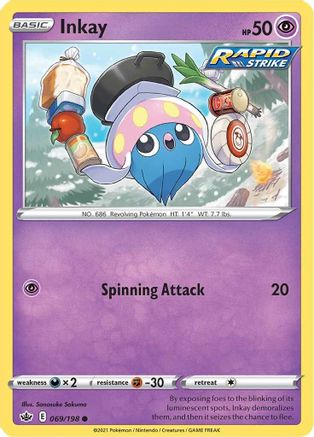 Inkay 069/198 - Reverse Holofoil Chilling Reign