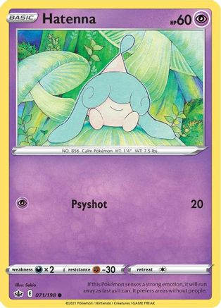 Hatenna 071/198 - Reverse Holofoil Chilling Reign