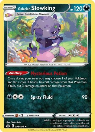 Galarian Slowking 098/198 - Reverse Holofoil Chilling Reign
