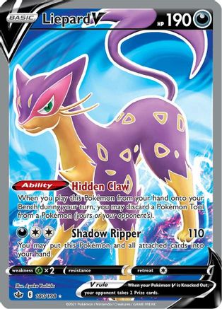 Liepard V (Full Art) 180/198 - Holofoil Chilling Reign