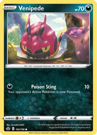 Venipede 105/198 Chilling Reign