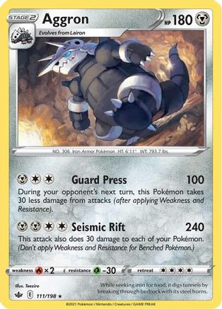 Aggron 111/198 - Reverse Holofoil Chilling Reign