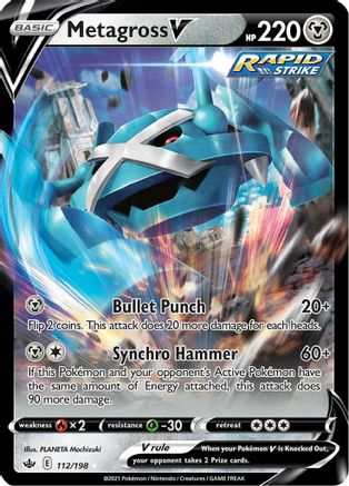 Metagross V 112/198 - Holofoil Chilling Reign
