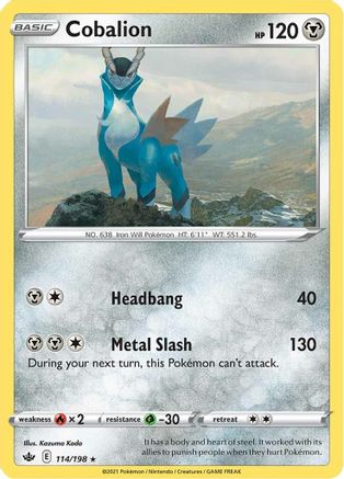 Cobalion 114/198 - Holofoil Chilling Reign