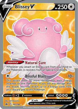 Blissey V (Full Art) 182/198 - Holofoil Chilling Reign