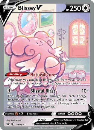Blissey V (Alternate Full Art) 183/198 - Holofoil Chilling Reign