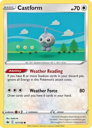 Castform 121/198 - Reverse Holofoil Chilling Reign