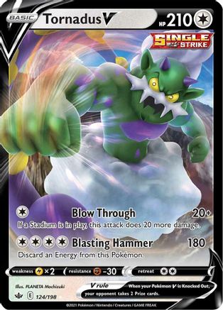 Tornadus V 124/198 - Holofoil Chilling Reign