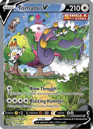 Tornadus V (Alternate Full Art) 185/198 - Holofoil Chilling Reign