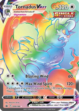 Tornadus VMAX (Secret) 209/198 - Holofoil Chilling Reign