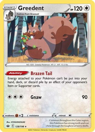 Greedent 128/198 - Reverse Holofoil Chilling Reign