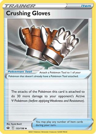 Crushing Gloves 133/198 - Reverse Holofoil Chilling Reign