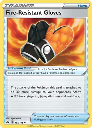 Fire-Resistant Gloves 138/198 - Reverse Holofoil Chilling Reign