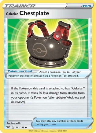 Galarian Chestplate 141/198 - Reverse Holofoil Chilling Reign