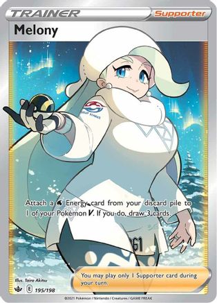 Melony (Full Art) 195/198 - Holofoil Chilling Reign