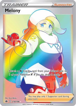 Melony (Secret) 218/198 - Holofoil Chilling Reign