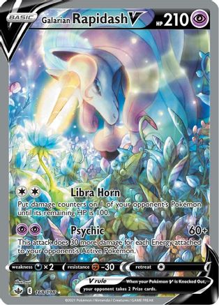 Galarian Rapidash V (Alternate Full Art) 168/198 - Holofoil Chilling Reign