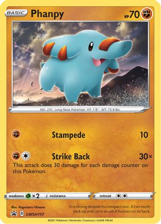 Phanpy SWSH117  - Holofoil SWSH Sword & Shield Promo Cards
