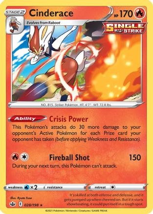 Cinderace 028/198  Deck Exclusives