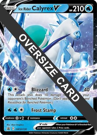 Ice Rider Calyrex V SWSH130  - Holofoil Jumbo Cards