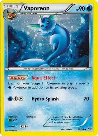 Vaporeon (Cosmos Holo) 022/98  - Holofoil Miscellaneous Cards & Products