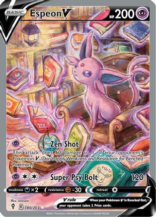 Espeon V (Alternate Full Art) 180/203 - Holofoil Evolving Skies