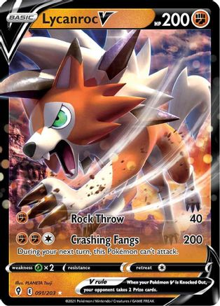 Lycanroc V 091/203 - Holofoil Evolving Skies