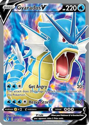 Gyarados V (Full Art) 171/203 - Holofoil Evolving Skies