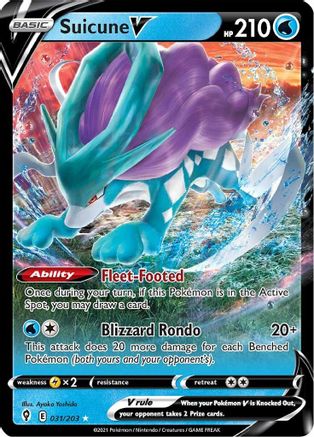 Suicune V 031/203 - Holofoil Evolving Skies