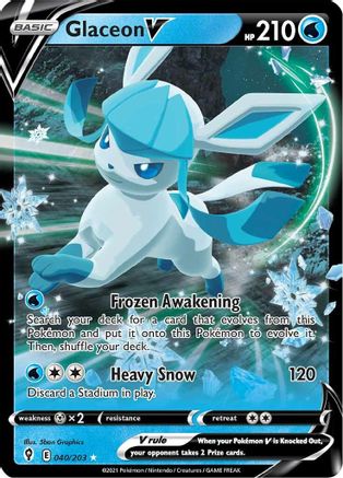 Glaceon V 040/203 - Holofoil Evolving Skies