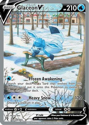 Glaceon V (Alternate Full Art) 175/203 - Holofoil Evolving Skies
