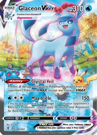 Glaceon VMAX (Alternate Art Secret) 209/203 - Holofoil Evolving Skies