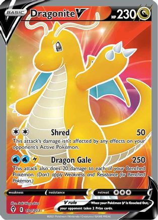 Dragonite V (Full Art) 191/203 - Holofoil Evolving Skies