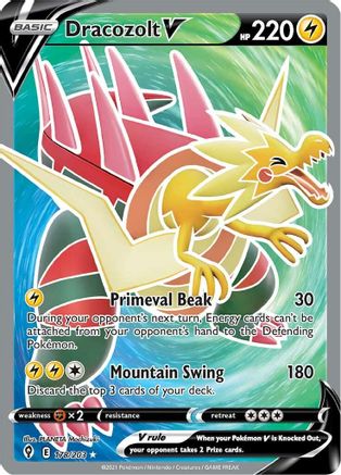 Dracozolt V (Full Art) 178/203 - Holofoil Evolving Skies