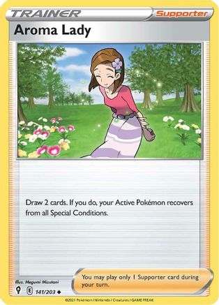 Aroma Lady 141/203 - Reverse Holofoil Evolving Skies