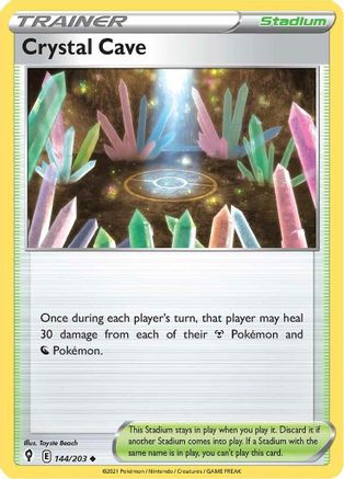 Crystal Cave 144/203 - Reverse Holofoil Evolving Skies