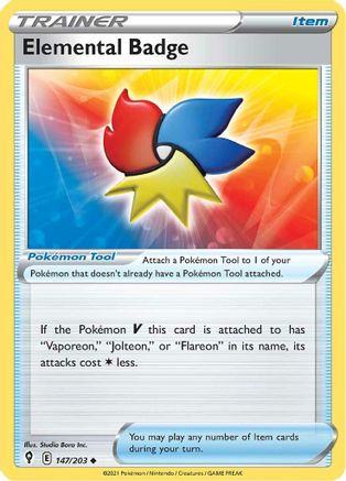 Elemental Badge 147/203 - Reverse Holofoil Evolving Skies